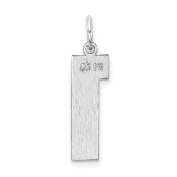 Sterling Silver, Athletic Collection, Large Polished Number 1 Pendant - Picture 3 of 5